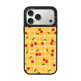No Magnetic Dành Cho iPhone 17 16 15 Pro Max Checkerboard Cherry Case Cho iPhone 13 14 Pro Max Cứng PC Ốp điện thoại iPhone 17 Vỏ Gương Chống Sốc