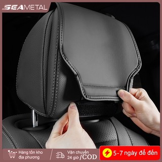SEAMETAL Ghế Ngồi Ô Tô Tựa Đầu Bảo Vệ Bao Túi Bảo Quản Da PU Bền Xe Cổ Gối Ô Tô Ô Tô Chống Bụi Chống Trầy Xước Đa Năng