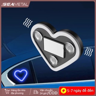 SEAMETAL LED Cửa Sổ Ô Tô Đèn Môi Trường Xung Quanh Năng Lượng Mặt Trời Dây Phát Sáng Miễn Phí Trái Tim Bầu Không Khí Neon Đèn Trang Trí Nội Thất Ô Tô Phụ Kiện