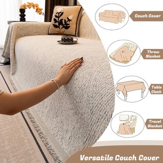 AIMI Vải Nhung Mềm Mại, Thoáng Khí Và Thoải Mái Bọc Ghế Sofa Đa Chức Năng, Chống Trượt Khăn Trải Sofa Thích Hợp Cho Ghế Sofa Chữ L Hai Hoặc Ba Chỗ Ngồi Thân Thiện Với Thú Cưng