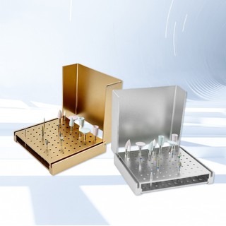 1 Chiếc 86 Lỗ Nha Khoa Bur Giá Đỡ Cho Nha Khoa Tốc Độ Cao Và Thấp Endo Hộp Làm Sạch Chân Đế 135°C Khối vỏ tiệt trùng tự động hấp