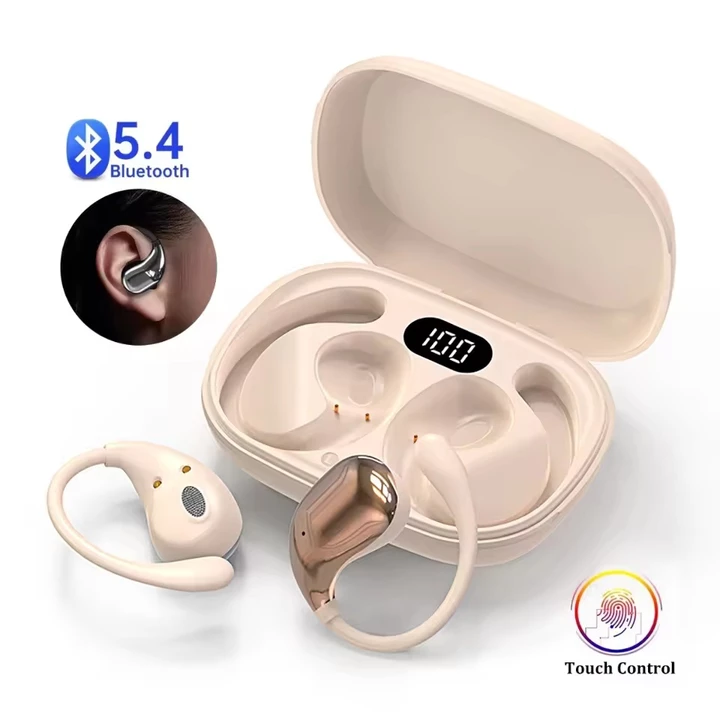 Tai nghe Bluetooth 5.4 Tai nghe Móc tai Tai nghe Tai nghe không dây Tai nghe HiFi Stereo Chống nước Màn hình LED chờ lâu Tai nghe cảm ứng