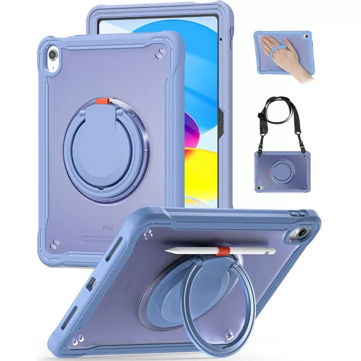 Ốp lưng NEOMIXX dành cho Apple iPad (A16) thế hệ 11/10/9/8/7/6/5 kích thước 11''/10.9''/10.2"/9.7", ốp iPad Mini 8.3" 7.9", iPad Air 13"/11"/10.9"/10.5", vỏ iPad Pro 12.9" kèm miếng dán màn hình, dây 
