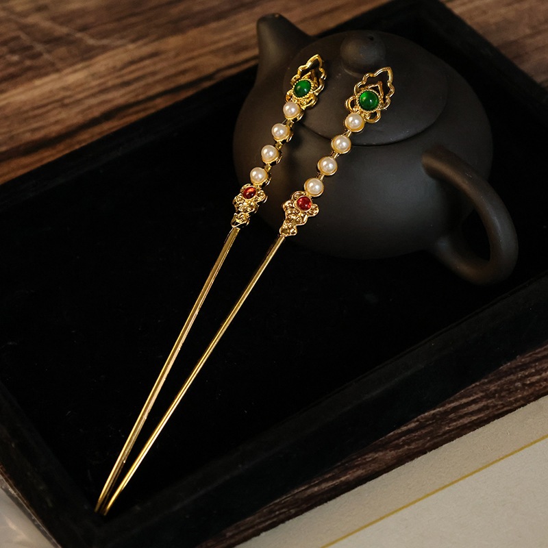 Phụ Kiện Tóc Hanfu & Datang: Kẹp Vàng, Lược, Vỏ Kẹp, Sideburn