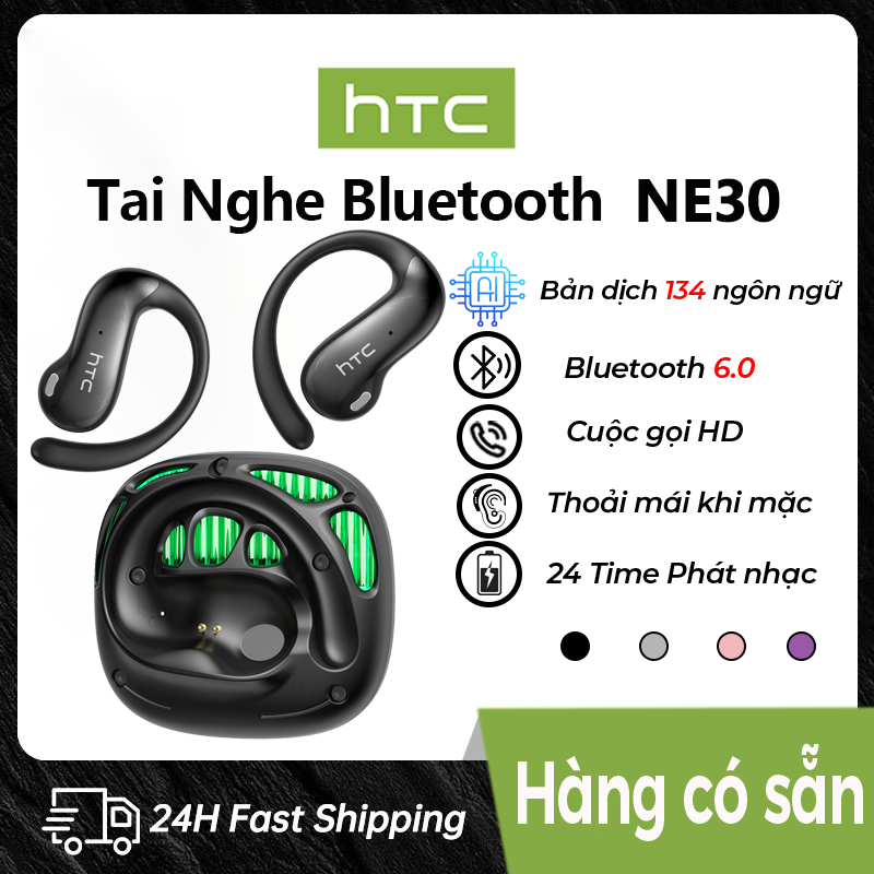 Tai Nghe Phiên Dịch HTC NE30 AI Tai nghe Bluetooth Tai nghe thể thao Bluetooth 6.0 micrô nhét Chống ồn Chống ồn ASMR stereo treo