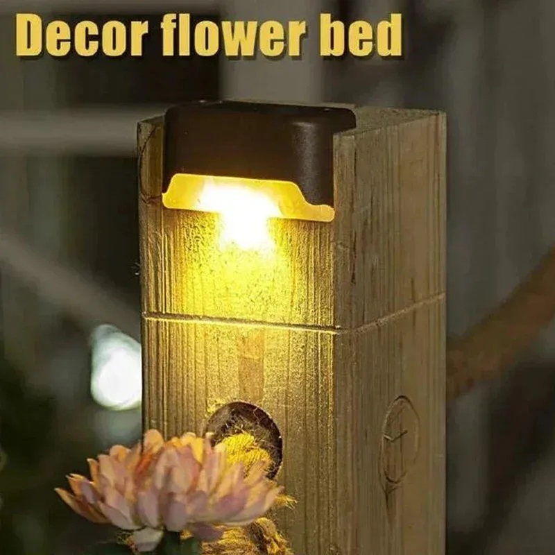 ECILY 2 / 4 / 8 Chiếc Đèn LED Năng Lượng Mặt Trời Đèn Sân Vườn Ngoài Trời Sàn Đèn Cầu Thang Năng Lượng Mặt Trời Ánh Sáng Chống Nước Đèn Bước Năng Lượng Mặt Trời Sân Vườn Trang Trí