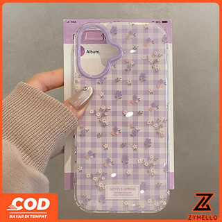 Thích hợp cho OPPO A6X A6 PRO A5X A5 5G A3 A3X A3Pro A5 pro A18 A17 A60 A38 A79 A57 A77S A58 A7 A5S A12 F9 Pro A78 A17K Vỏ điện thoại TPU chống sốc hoa nhỏ màu tím đẹp