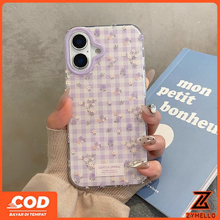 Thích hợp cho OPPO A6X A6 PRO A5X A5 5G A3 A3X A3Pro A5 pro A18 A17 A60 A38 A79 A57 A77S A58 A7 A5S A12 F9 Pro A78 A17K Vỏ điện thoại TPU chống sốc hoa nhỏ màu tím đẹp