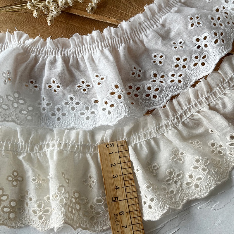 Vải Cotton Ren Gothic Retro dành cho Quần Áo Búp Bê - Phụ Kiện Thủ Công 1 Mét TJ7943