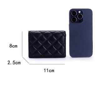 Mới Đơn Giản Da Cừu Đựng Thẻ Nữ Mini Da Thật Chính Hãng Ví Nhỏ