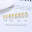 Bông tai titan nữ không gỉ mạ vàng 24k thiết kế đá lấp lánh thời trang trẻ trung