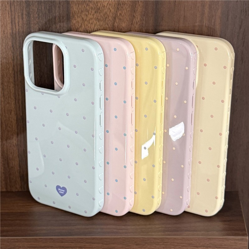 Ốp điện thoại TPU họa tiết điểm chấm bi cho iPhone 17 Pro max 16 Pro max