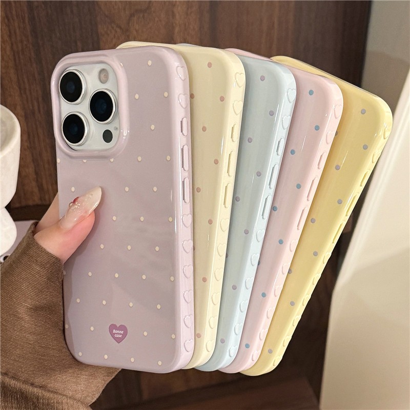 Ốp điện thoại TPU họa tiết điểm chấm bi cho iPhone 17 Pro max 16 Pro max