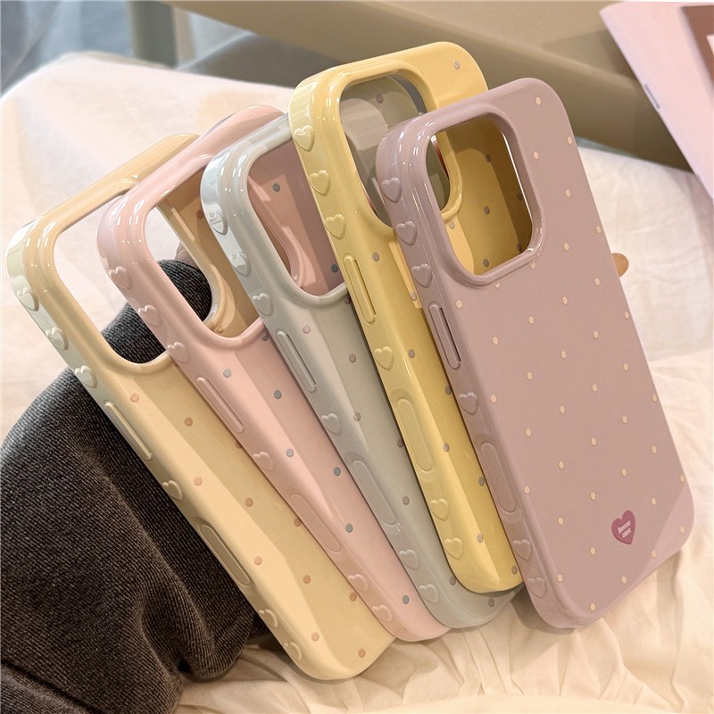 Ốp điện thoại TPU họa tiết điểm chấm bi cho iPhone 17 Pro max 16 Pro max