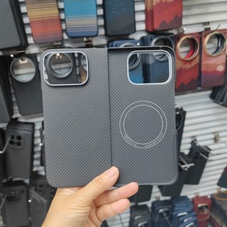 Ốp điện thoại sợi Carbon Aramid nguyên chất từ tính cho Google Pixel 10 9 Pro Fold Vỏ sạc không dây siêu mỏng