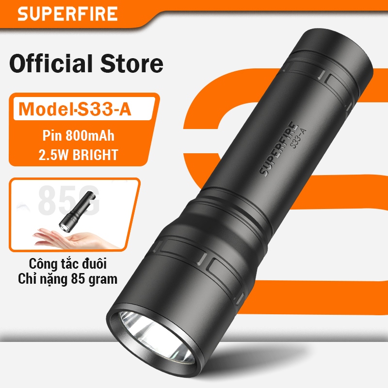 Đèn Pin Siêu Sáng SUPERFIRE S33-A LED Mini siêu sáng cầm tay đa năng tiện lợi