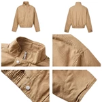 Áo khoác bomber nam cổ đứng kiểu cổ điển Mỹ bay ngắn kiểu boxy kaki unisex jacket công sở barnfit áo khoác nam boy phố áo khoác nam mùa đông — ảnh 8