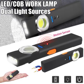 Đèn pin LED có thể sạc lại, đèn mini cầm tay và bỏ túi, đèn làm việc COB có từ tính