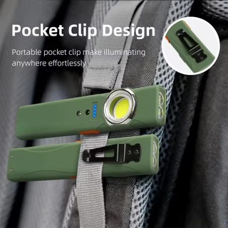 Đèn pin LED có thể sạc lại, đèn mini cầm tay và bỏ túi, đèn làm việc COB có từ tính