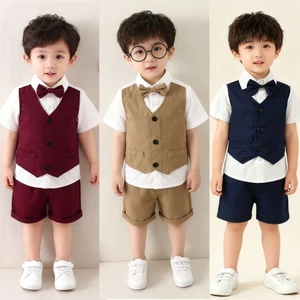 Set Đồ Vest 2 Món Lịch Lãm Cho Bé Trai 6 Tháng-5 Tuổi