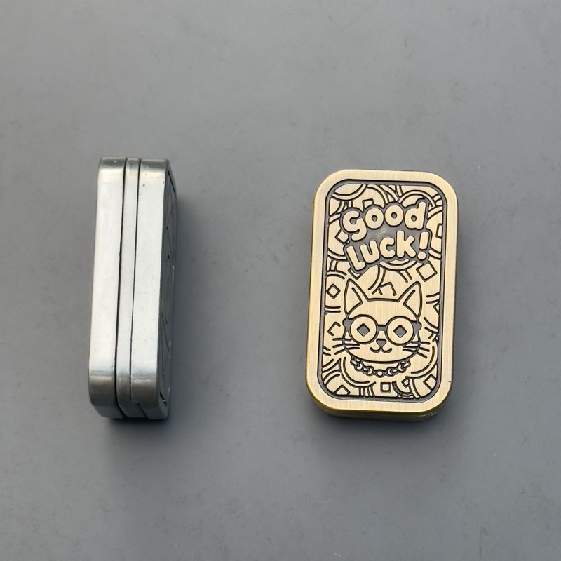 1 Kim Loại EDC Thẻ Đẩy Từ Tính Haptic Đồng Xu Cơ Thanh Trượt Đẩy Tấm Mini Fidget Giảm Căng Thẳng Đồ Chơi Chống Lo Âu