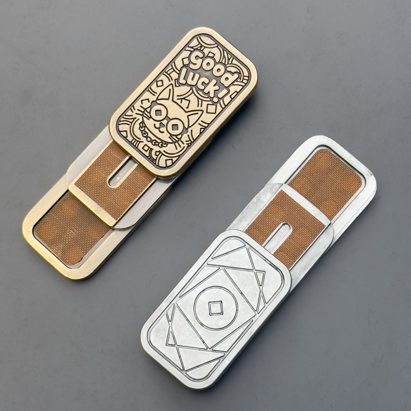 1 Kim Loại EDC Thẻ Đẩy Từ Tính Haptic Đồng Xu Cơ Thanh Trượt Đẩy Tấm Mini Fidget Giảm Căng Thẳng Đồ Chơi Chống Lo Âu