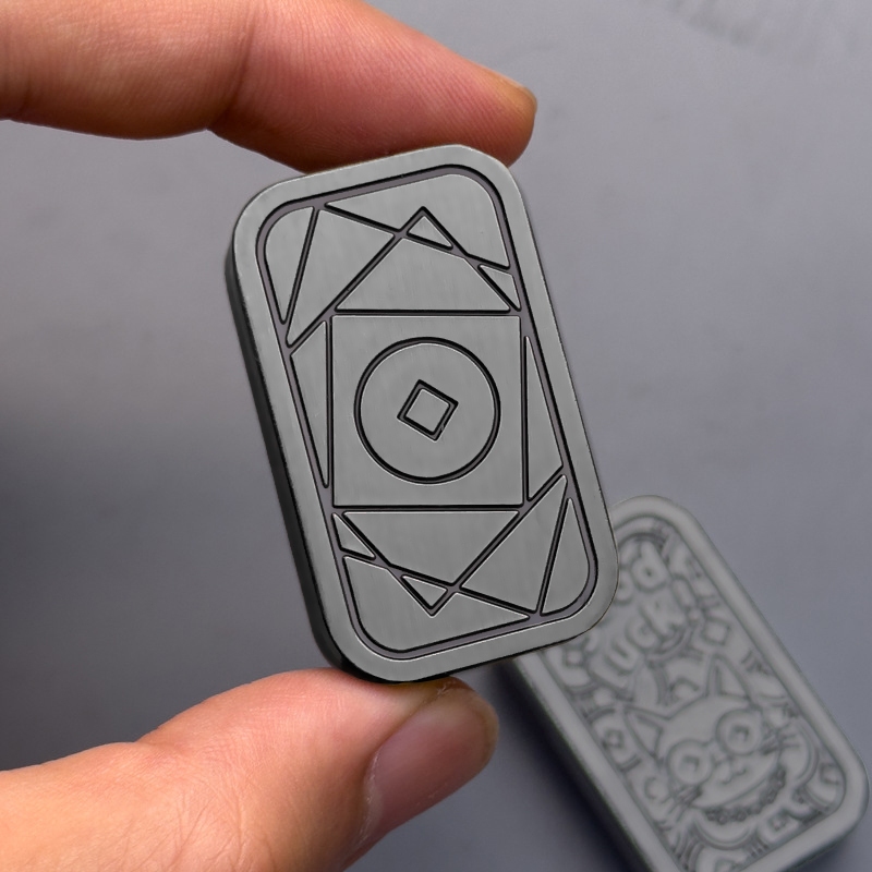 1 Kim Loại EDC Thẻ Đẩy Từ Tính Haptic Đồng Xu Cơ Thanh Trượt Đẩy Tấm Mini Fidget Giảm Căng Thẳng Đồ Chơi Chống Lo Âu