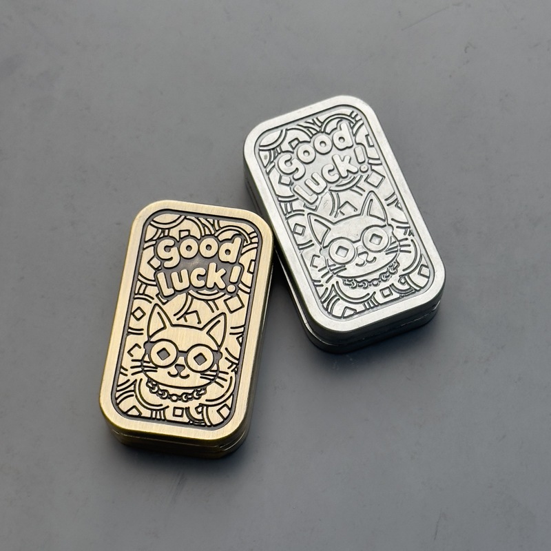 1 Kim Loại EDC Thẻ Đẩy Từ Tính Haptic Đồng Xu Cơ Thanh Trượt Đẩy Tấm Mini Fidget Giảm Căng Thẳng Đồ Chơi Chống Lo Âu