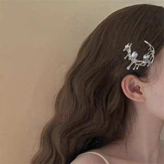 Kẹp tóc bạc mặt trăng giọt nước - Phong cách cao cấp, thanh lịch