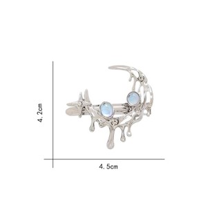 Kẹp tóc bạc mặt trăng giọt nước - Phong cách cao cấp, thanh lịch