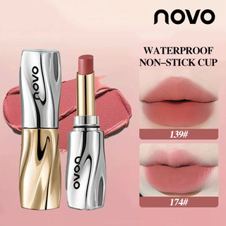 Son môi chống dính NOVO - Velvet Matte tự nhiên Chống thấm nước & Chống nhòe Khóa lâu Màu sắc sắc tố cao Trang điểm môi 9003