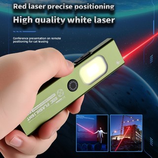 Đèn pin EDC LED đa chức năng, kèm laser đỏ, phù hợp cho cắm trại