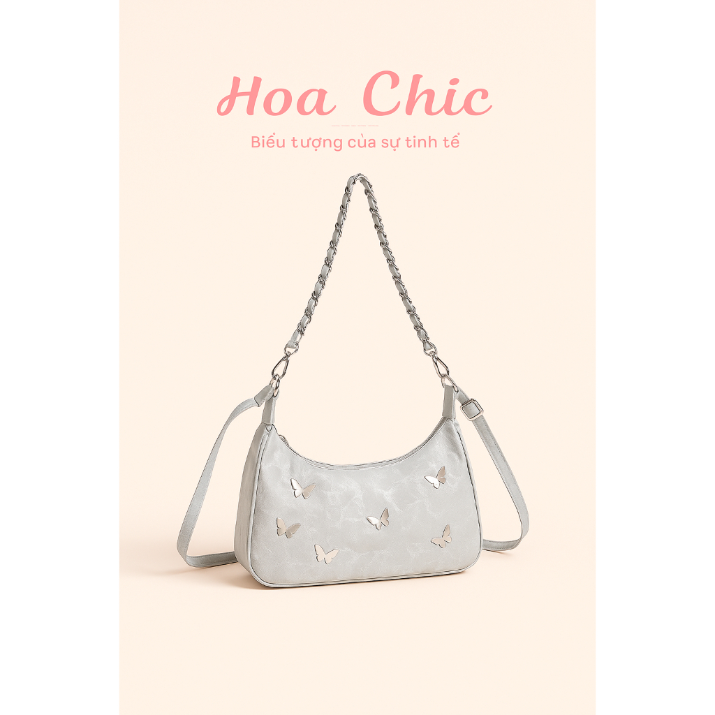 【Hot Trend】Túi Kẹp Nách Nữ 2025 Phong Cách Pháp Cao Cấp Nơ Dễ Thương Xếp Ly Thời Trang Retro 03