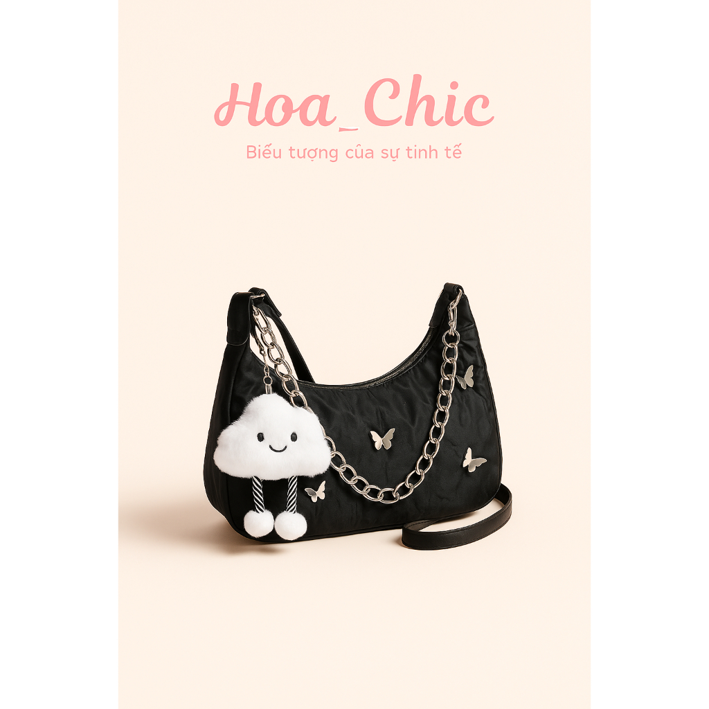 【Hot Trend】Túi Kẹp Nách Nữ 2025 Phong Cách Pháp Cao Cấp Nơ Dễ Thương Xếp Ly Thời Trang Retro 03
