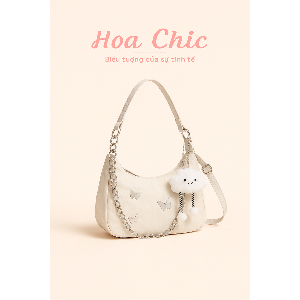 【Hot Trend】Túi Kẹp Nách Nữ 2025 Phong Cách Pháp Cao Cấp Nơ Dễ Thương Xếp Ly Thời Trang Retro 03