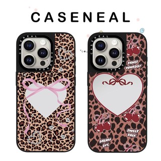 Ốp điện thoại gương in hình con báo tình yêu chất lượng cao Thích hợp cho iPhone 17ProMax 17pro 17 air 16promax 16 15promax 15 14promax 13 13promax Ốp lưng cứng chống rơi thời trang