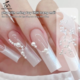 [savemoneyeveryday] 12 Lưới Hỗn Hợp Ngọc Trai Đáy Phẳng Nửa Tròn Kim Cương Giả 3D Trang Trí Móng Tay Trang Sức Móng Tay Móng Tay Quyến Rũ Móng Tay Nghệ Thuật Làm Móng Tay [vn]