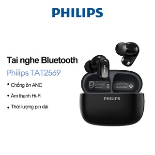 TAI NGHE KHÔNG DÂY BLUETOOTH PHILIPS BASS TAPH802BK/00- HÀNG CHÍNH