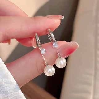 Pháp Thời Trang Thanh Lịch Ngọc Trai Tua Rua Tinh Tế Kim Cương Giả Tính Khí Bông Tai Cao Cấp Bông Tai
