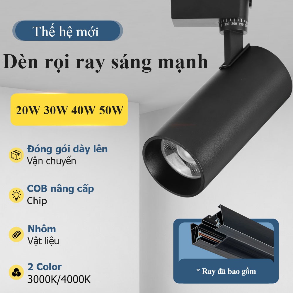LED Đèn Rọi Ray 20W 30W 40W 50W đèn spotlight led siêu sáng đèn trần ...