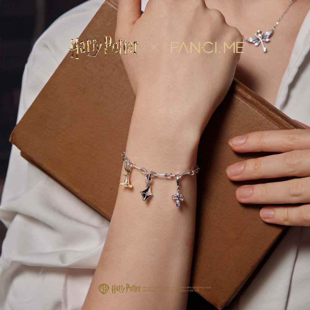 FANCIME x Harry Potter Magic Charm Sterling Vòng tay bạc Vòng tay từ tính Mặt dây chuyền DIY Jewerly (Không bao gồm mặt dây chuyền)