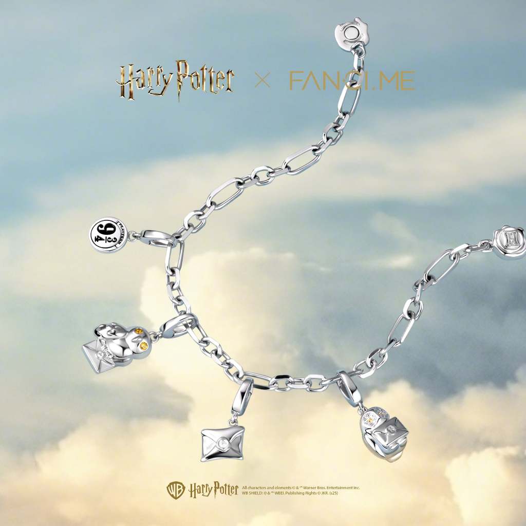 FANCIME x Harry Potter Magic Charm Sterling Vòng tay bạc Vòng tay từ tính Mặt dây chuyền DIY Jewerly (Không bao gồm mặt dây chuyền)