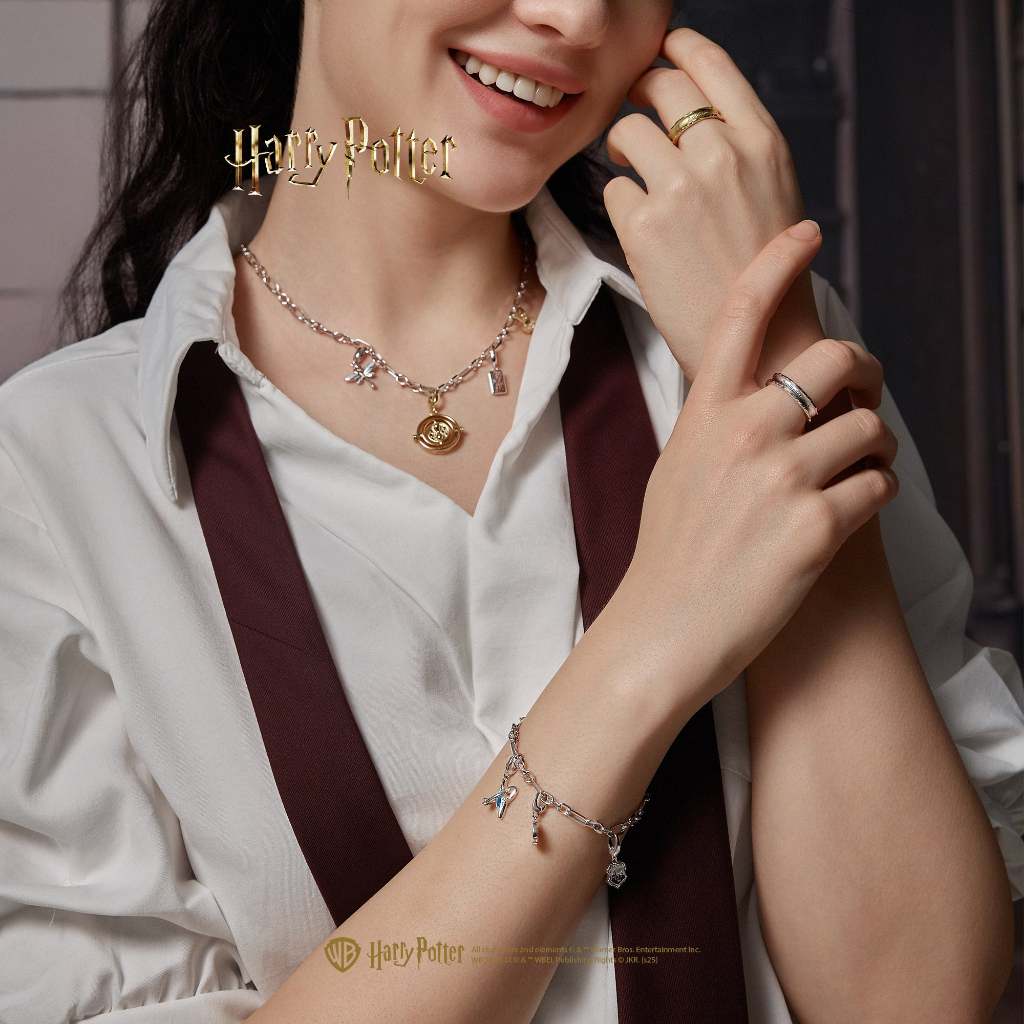FANCIME x Harry Potter Sterling Silver Charm Mặt dây chuyền Vòng tay DIY Vòng cổ DIY Phải có Jewerly cho Potterhead (Chỉ mặt dây chuyền)