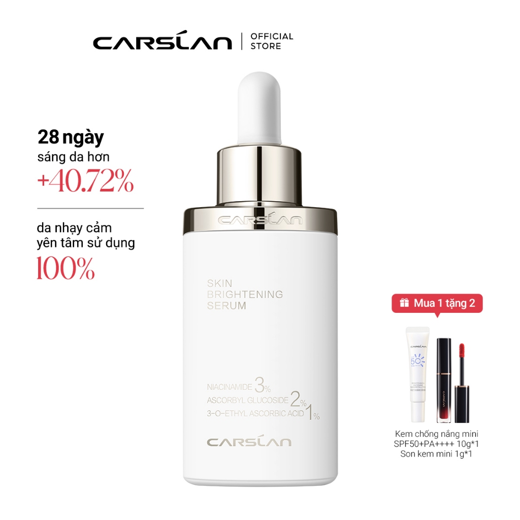 Tinh chất dưỡng sáng da Carslan mờ thâm mờ tàn nhang  28 ngày da nhạy cảm yên tâm sử dụng 30ml