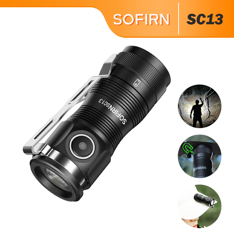 Đèn Pin Sofirn SC13 USB C 1300 Lumens Led Nhỏ Gọn Bỏ Túi Tiện Dụng Mang Theo Mỗi Ngày