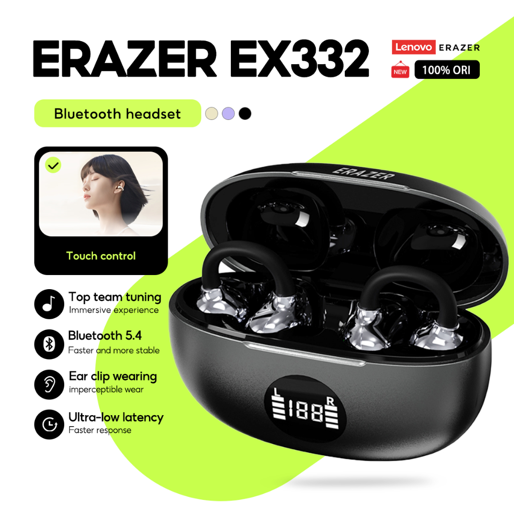 Tai nghe Lenovo ERAZER EX332 Bluetooth 5.4 OWS Tai nghe có tuổi