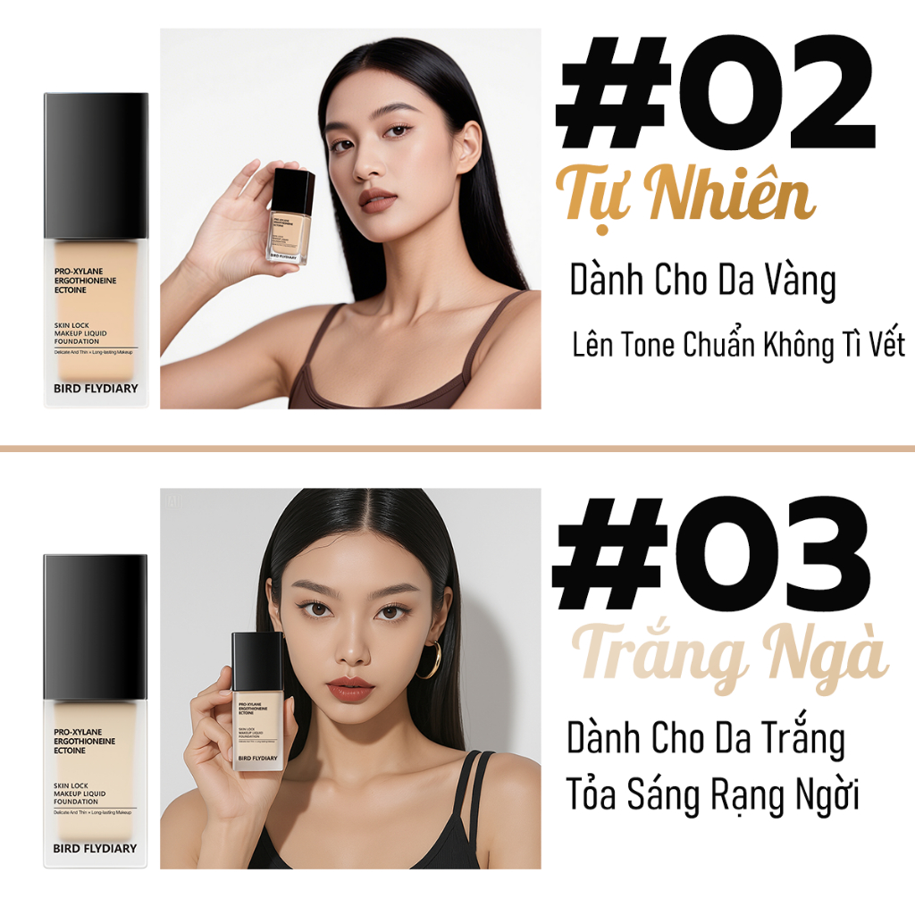 Kem Nền Che Khuyết Điểm Foundation Dưỡng Da Nhạy Cảm Kiềm Dầu Lâu Trôi 12H Không Xuống Tông Tệp Da