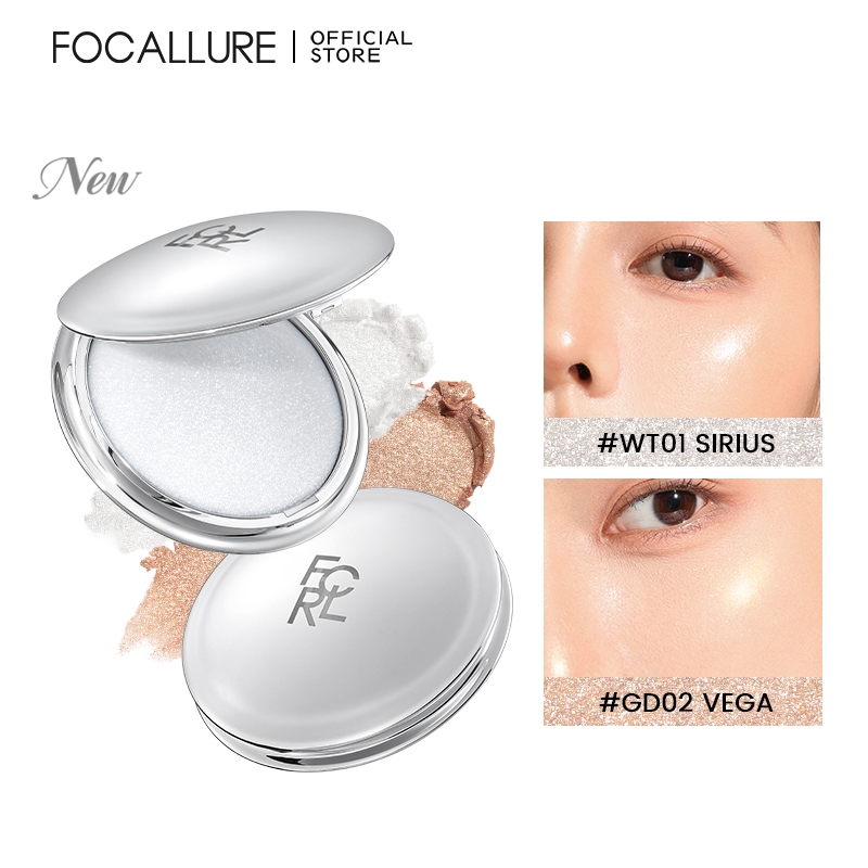 FOCALLURE Highlighter Soft Smooth Natural Shimmer Transparent Glitter