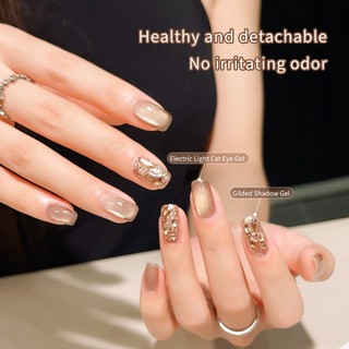 [ANNIES] Bộ 2 Chai Sơn Móng Tay Keo Nhấp Nháy Móng Tay Sequin Thích Hợp Cho diy Need Lighting Cat Eye Gel