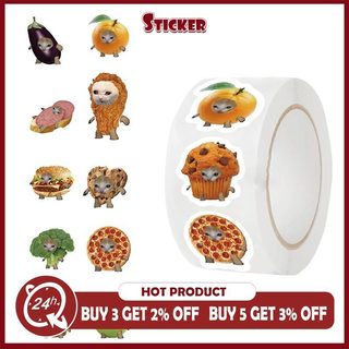 500 Chiếc Ngộ nghĩnh Mèo Meme Thực Phẩm Miếng Dán Sáng Tạo Dễ Thương Phần Thưởng Niêm Phong Miếng Dán Đồ Chơi Trẻ Em Quà Tặng
